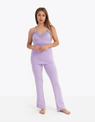 Lace Sleeveless Pajama Set