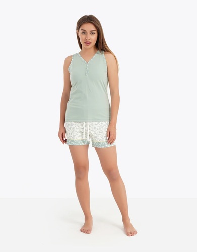 Sleeveless Pajama Set