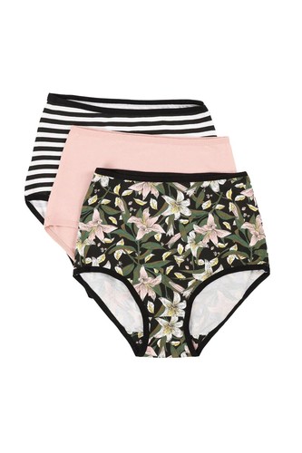 3-Pack Colored High-Waist Full Underbriefs