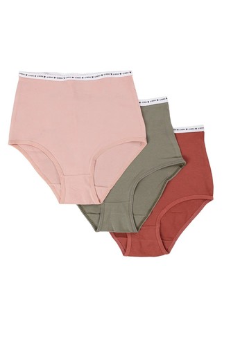 3-Pack Colored High-Waist Full Underbriefs
