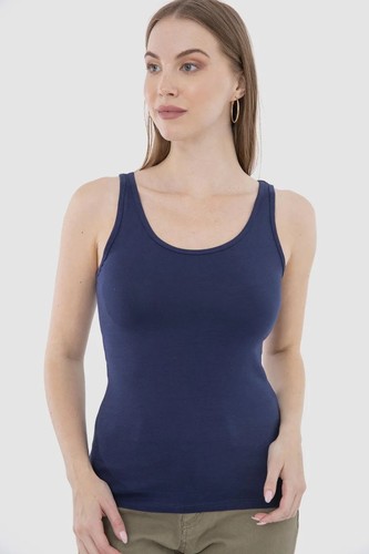 Cotton Tank Top Bodysuit with Straps