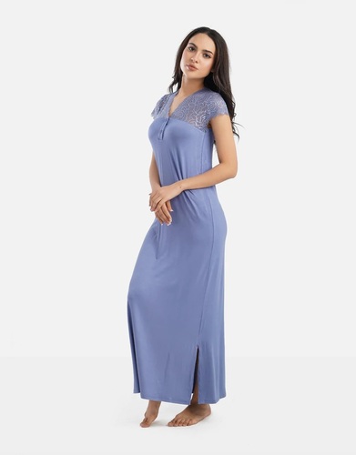Lace Short Sleeve Nightgown