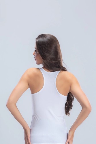 Cotton Sport Tank Top Bodysuit with Racerback Straps